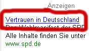 Keyword-Werbung: Vertrauen in Deutschland